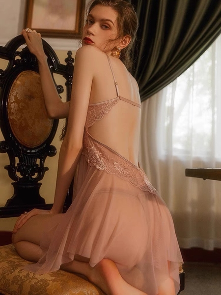 Váy ngủ voan nữ Nana Dress S1155 cài trước quyến rũ tôn dáng gợi cảm Bralettehousevn