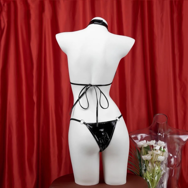 [𝐂𝐡𝐞 𝐭𝐞̂𝐧 - 🔥𝐇𝐨𝐚̉ 𝐭𝐨̂́𝐜] 𝗦𝗘𝗧 đồ lót nữ 𝗦𝟭𝟴𝟰𝟯 𝗧𝗢𝗨𝗥𝗠𝗔𝗟𝗜𝗡𝗘 phong cách thuỷ thủ da bóng gợi cảm Bralettehousevn