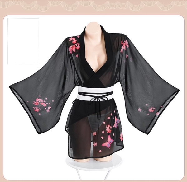 [ẢNH THẬT] Set váy ngủ S1845 Fly Yukata kèm phụ kiện và đai Bralettehousevn