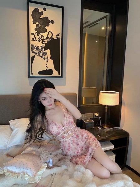 Đầm váy ngủ nữ cao cấp Teasing Dress S2450 chất hoa form xoè tiểu thư xinh xắn Bralettehousevn