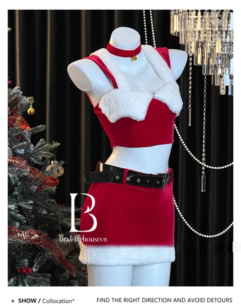 [KÈM NÓN + dây nịt] Lovely Santa Set