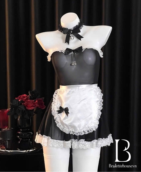 Kèm phụ kiện Set cosplay hầu gái Ivory Maid Set Bralettehousevn