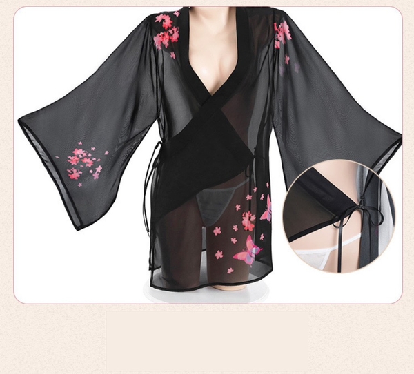 [ẢNH THẬT] Set váy ngủ S1845 Fly Yukata kèm phụ kiện và đai Bralettehousevn