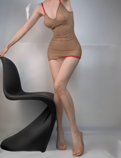 Cross Dress S2301 Đầm thun lưới đan dây sau xuyên thấu ôm sát gợi cảm cao cấp Bralettehousevn