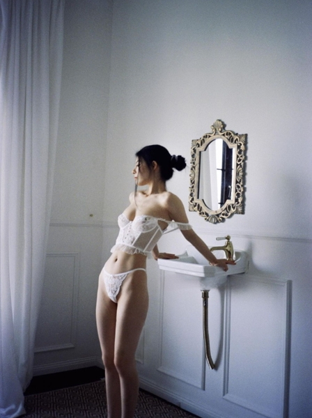 [HOT ITEM] Áo lót ren nữ có gọng không mút phong cách tiểu thư Corset Bra thiên thần Python có gọng Bralettehousevn