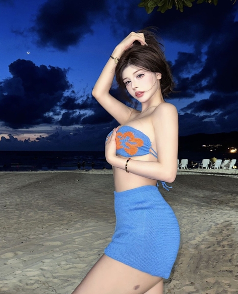 [SUMMER☀️] S2082 RUDY SET bộ đồ bikini dệt kim 2 mảnh đi biển mùa hè thời trang kèm quần short hot trend Bralettehousevn