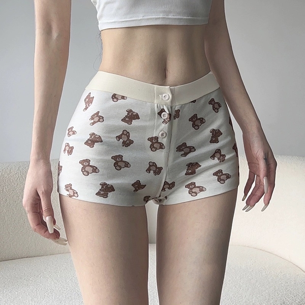 [CHE TÊN - 🔥TỐC] S2167 BEARY 𝘽𝙊𝙔𝙎𝙃𝙊𝙍𝙏 quần short cotton gấu mùa hè năng động thoáng mát loại 1 có nút Bralettehouse