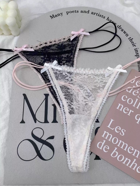 [CHE TÊN - HOẢ TỐC] Quần lọt khe Q2171 Itona Thong ren có nơ Bralettehousevn