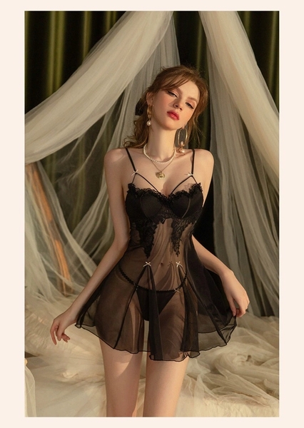 [CHE TÊN - HOẢ TỐC] Đầm váy ngủ kèm quần S2169 Domea Dress không gọng có mút đệm Bralettehousevn