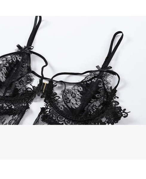 Đầm váy ngủ nữ ren Miko Dress S2016 cài trước cao cấp quyến rũ dáng ngắn Bralettehousevn