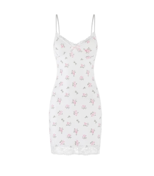 (CHE TÊN- TẶNG TẤT) 𝗦𝟮𝟬𝟴𝟱 𝗟𝗲𝗶𝗹𝗮𝗻𝗶 𝗗𝗿𝗲𝘀𝘀 đầm ngủ hoa nhí gợi cảm quyến rũ chất thun tôn dáng tiểu thư nữ Bralettehousevn