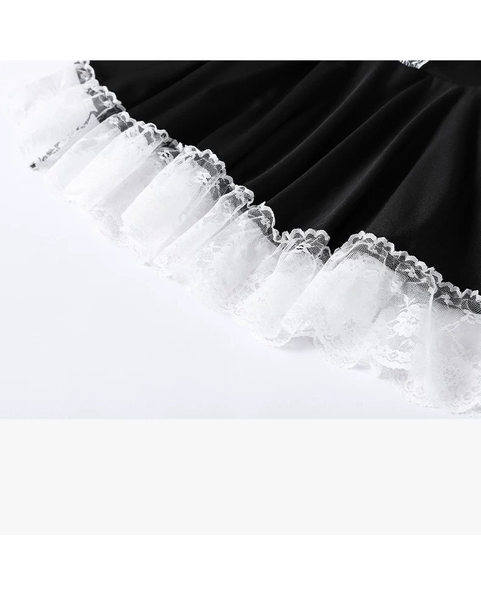 [TẶNG PHỤ KIỆN] Váy ngủ Basic maid dress S213 xoè phối ren phong cách hầu gái Bralettehousevn