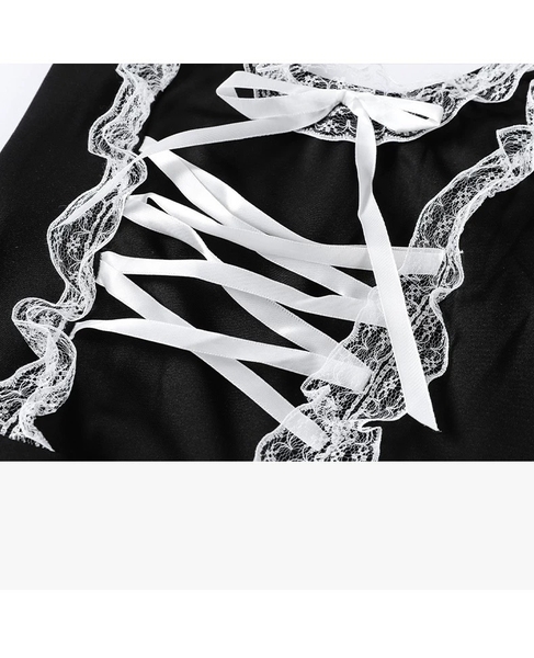 [TẶNG PHỤ KIỆN] Váy ngủ Basic maid dress S213 xoè phối ren phong cách hầu gái Bralettehousevn