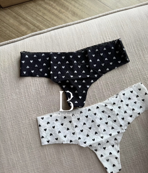 [𝐂𝐡𝐞 𝐭𝐞̂𝐧 - 🔥𝐇𝐨𝐚̉ 𝐭𝐨̂́𝐜] Quần lót nữ ren 🍒 Q1982 SweetHeart Thong 🍒 Bralettehousevn