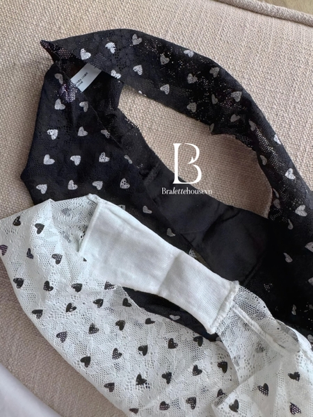 [𝐂𝐡𝐞 𝐭𝐞̂𝐧 - 🔥𝐇𝐨𝐚̉ 𝐭𝐨̂́𝐜] Quần lót nữ ren 🍒 Q1982 SweetHeart Thong 🍒 Bralettehousevn