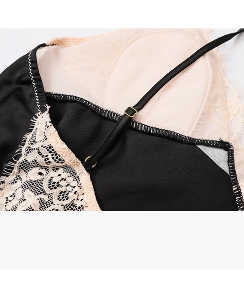 [CHE TÊN- 🔥TỐC] Đầm váy ngủ nữ cao cấp Fidelia Dress S2187 satin cao cấp phối ren xoè 2 lớp Bralettehousevn