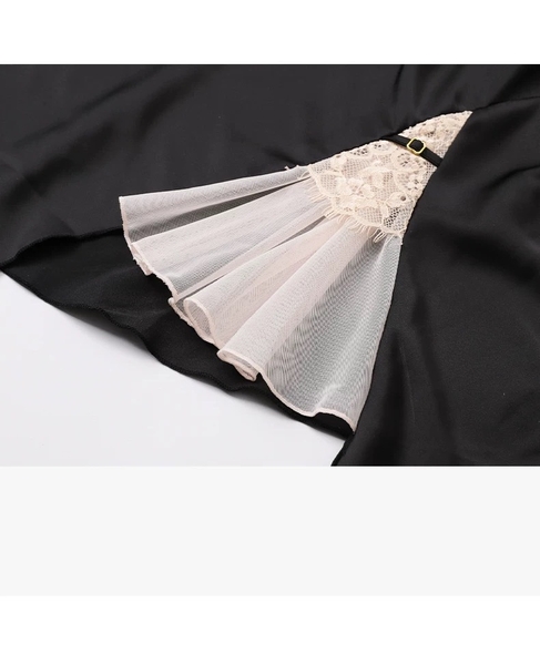 [CHE TÊN- 🔥TỐC] Đầm váy ngủ nữ cao cấp Fidelia Dress S2187 satin cao cấp phối ren xoè 2 lớp Bralettehousevn