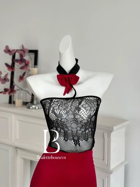 [HOISERY] Tất/vớ body nữ Sera Bodystock PK2626 kèm nơ phối màu quyến rũ tôn dáng Bralettehousevn