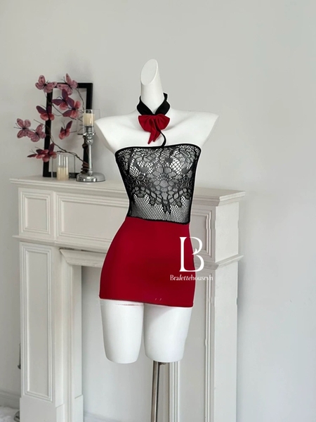 [HOISERY] Tất/vớ body nữ Sera Bodystock PK2626 kèm nơ phối màu quyến rũ tôn dáng Bralettehousevn