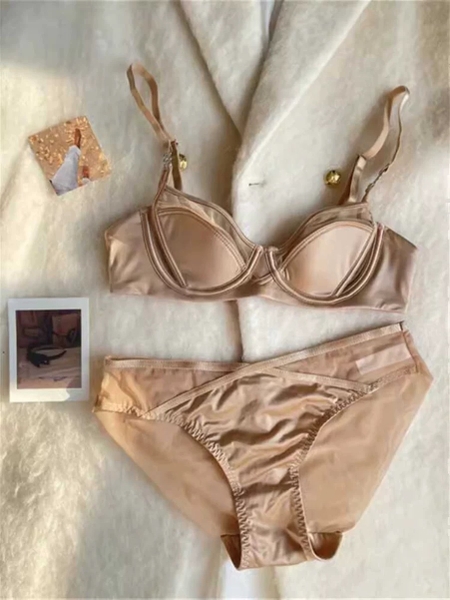 Bộ đồ lót satin Samantha Set có gọng thoải mái mềm mại mút mỏng cao cấp Bralettehousevn