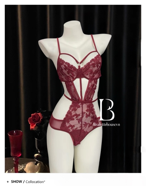Bộ đồ liền thân nữ ren Mia Bodysuit gợi cảm táo bạo Bralettehousevn