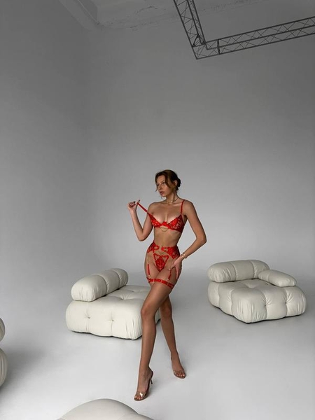 [KÈM ĐAI] Heat Set cao cấp ren phối chỉ vàng nổi bật Bralettehousevn