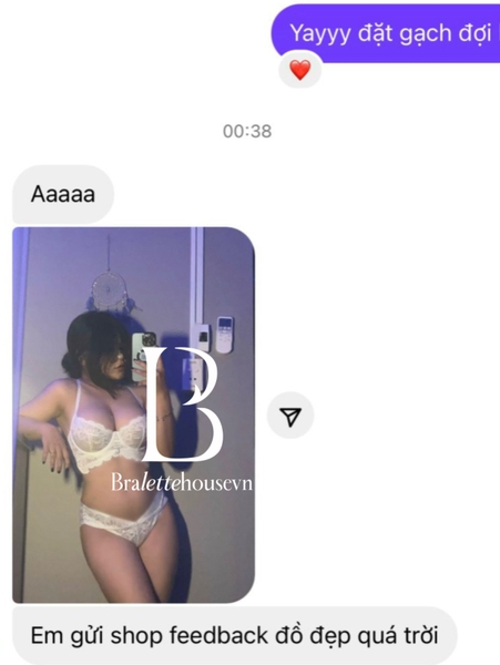 Bộ đồ lót ren có gọng bralette MANDY SET S1230 cao cấp không mút đệm nữ tính gợi cảm Bralettehousevn