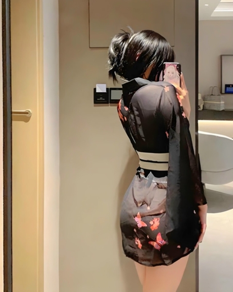 [ẢNH THẬT] Set váy ngủ S1845 Fly Yukata kèm phụ kiện và đai Bralettehousevn