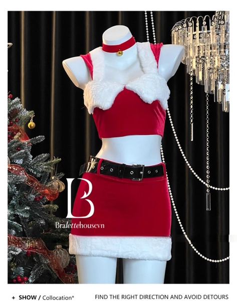 [KÈM NÓN + dây nịt] Lovely Santa Set