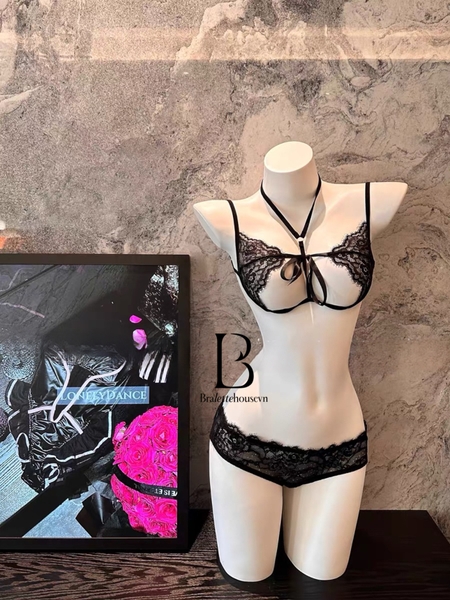 [Che tên] S1930 Migi Set đồ lót bralette nữ ren mỏng cột dây kèm quần gợi cảm táo bạo quyến rũ Bralettehousevn