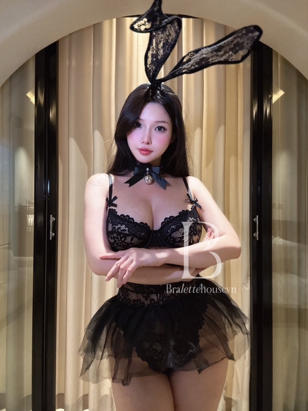 [Kèm tùng xoè] Bộ đồ liền thân ren Bob Bodysuit S2440 khoen tim 2-in-1 gợi cảm quyến rũ nữ tính Bralettehousevn