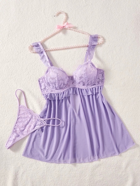 Đầm ngủ nữ voan ngắn mùa hè Maeda Dress S2436TIM xuyên thấu gợi cảm Bralettehousevn