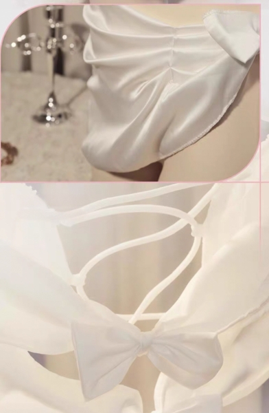 [𝐂𝐡𝐞 𝐭𝐞̂𝐧 - 🔥𝐇𝐨𝐚̉ 𝐭𝐨̂́𝐜 ] DARRIN SET S1820 Váy đầm ngủ nữ satin lụa có mút cao cấp phối nơ sang trọng Bralettehousevn