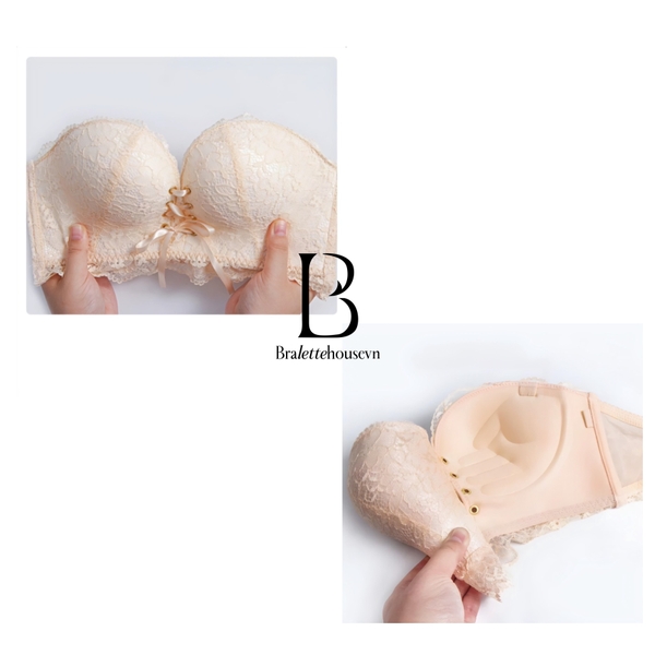 [🔥SIÊU NÂNG🔥] S2178 Rating Bra Áo lót nữ không gọng mút dày phối ren Bralettehousevn