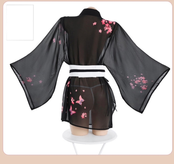 [ẢNH THẬT] Set váy ngủ S1845 Fly Yukata kèm phụ kiện và đai Bralettehousevn