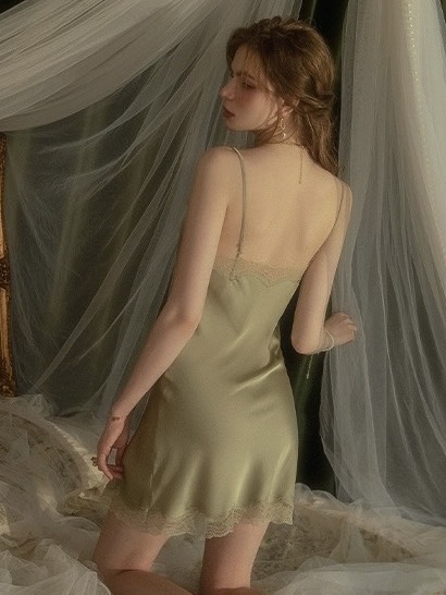 [𝐂𝐡𝐞 𝐭𝐞̂𝐧 - 🔥𝐇𝐨𝐚̉ 𝐭𝐨̂́𝐜]  S1861 SIMPLE ME DRESS đầm váy ngủ nữ lụa satin cao cấp Bralettehousevn