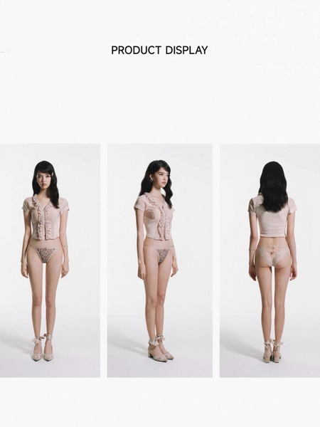 Quần dây ren Beoli Panties phối dây chéo đính nơ Bralettehousevn