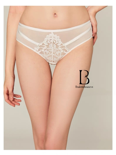 Set đồ lót nữ Sachi set S1632 có gọng và mút nâng ngực phối ren dáng cúp ngang Bralettehousevn