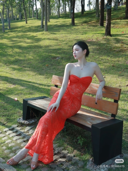 Đầm váy ren nữ Oran Dress S2530 xuyên thấu hot hit nhất mùa hè cúp ngang dáng dài siêu tôn dáng gợi cảm Bralettehousevn