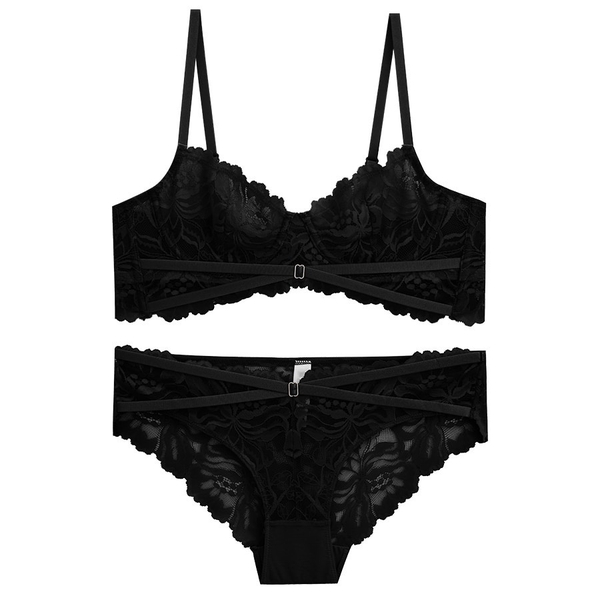 Bộ đồ lót ren có gọng bralette MANDY SET S1230 cao cấp không mút đệm nữ tính gợi cảm Bralettehousevn