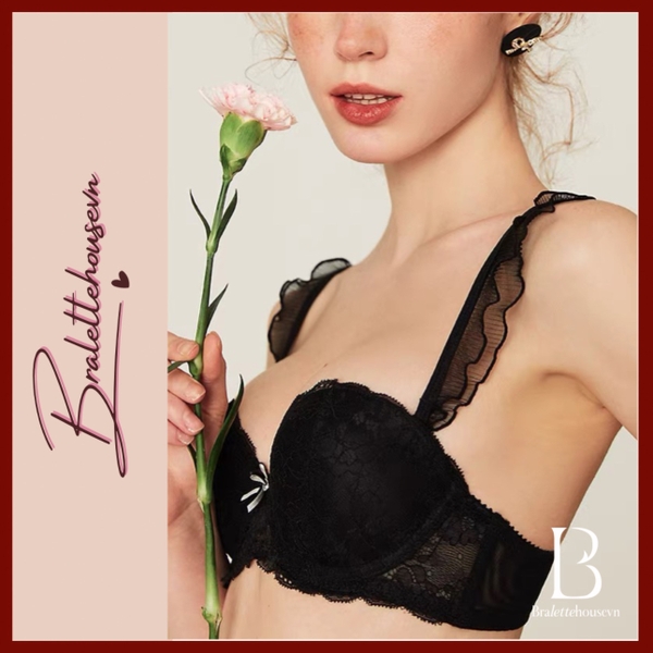 Set đồ lót ren có gọng có mút Honey moon Set S1023 Bralettehousevn