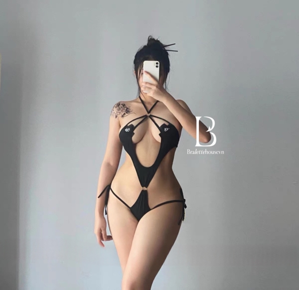 [𝐂𝐡𝐞 𝐭𝐞̂𝐧 -🔥𝐭𝐨̂́𝐜] Bộ đồ liền thân nữ S1835 MOCA BODYSUIT cột dây chất thun Bralettehousevn