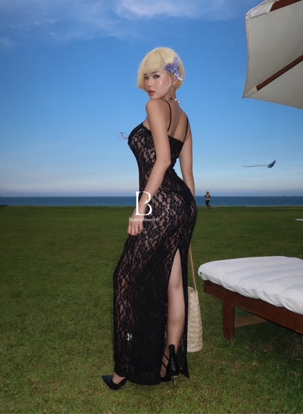 [ẢNH THẬT] Đầm ren dài nữ S2089 𝗛𝗶𝗹𝗱𝗮 Dress tôn dáng ôm sát quyến rũ cao cấp Bralettehousevn
