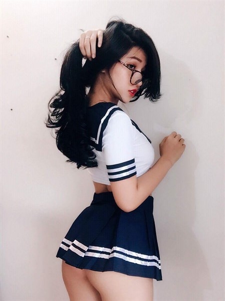 (Tặng tất/vớ) Set hoá trang cosplay Nữ sinh xanh S056 hàng loại 1 Bralettehousevn