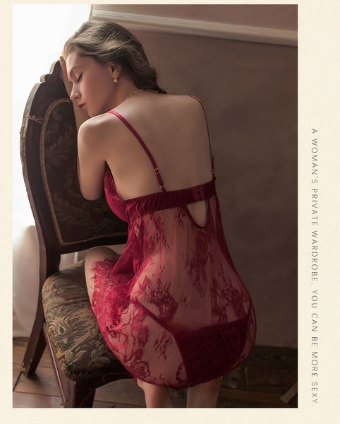 [KÈM QUẦN] Váy ngủ nữ ren Breaky Dress S2464 có đệm mút gợi cảm quyến rũ Bralettehousevn