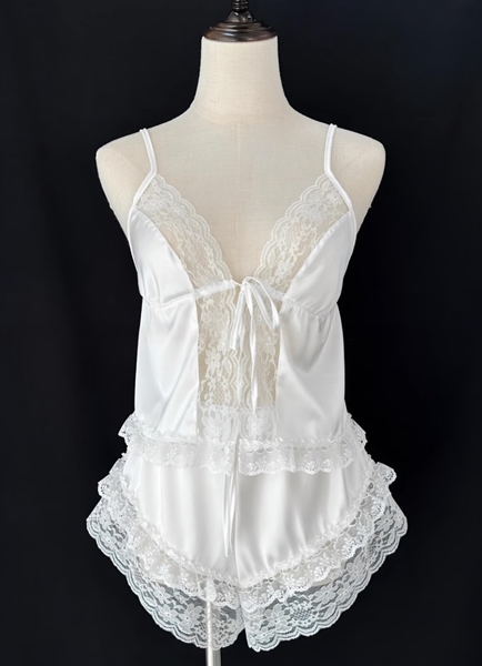 (Che tên - Hoả tốc) Bộ đồ ngủ 2 dây gợi cảm Nina Set S2278 chất liệu satin cao cấp kèm quần short cột dây quyến rũ cho nữ Bralettehousevn