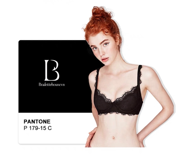 Set áo ngực nữ có gọng và mút mỏng chất ren phối thun lưới mềm mại Wonder set S1630 Braletteshousevn