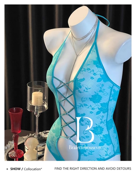 Bộ đồ liền thân nữ Anties Bodysuit S2493 ren mỏng gợi cảm Bralettehousevn