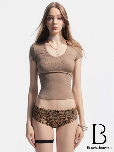 Quần lót voan tầng Kyn Panties chấm bi mùa Hè nữ tính cạp thấp Y2K Bralettehousevn