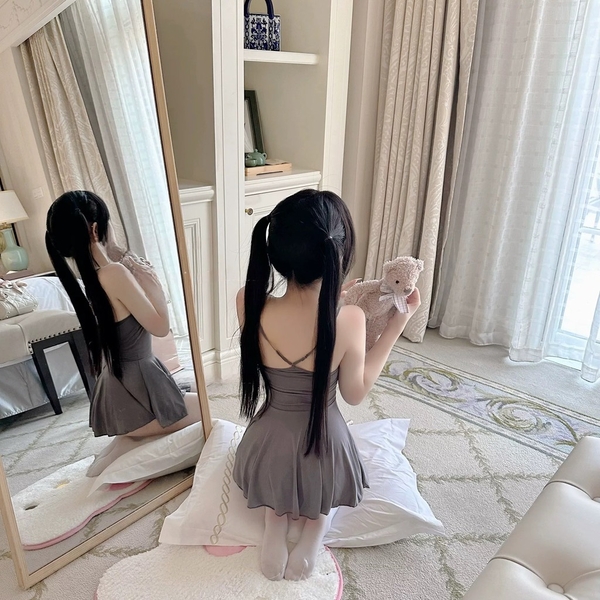 [CÓ BIG SIZE] Đầm ngủ nữ dáng xoè Fille Dress S2396 chất thun siêu hack dáng gợi cảm trẻ trung nữ tính Bralettehousevn